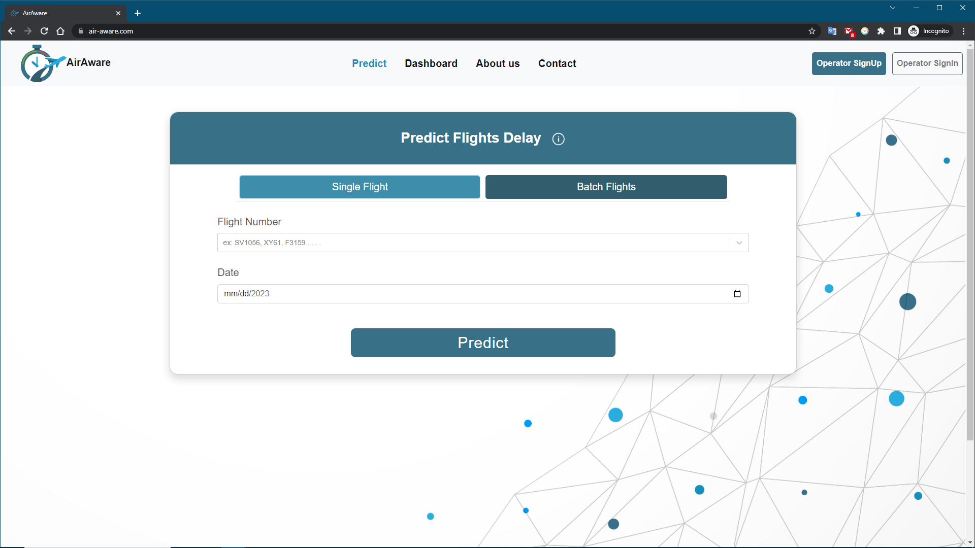 Flight delay prediction